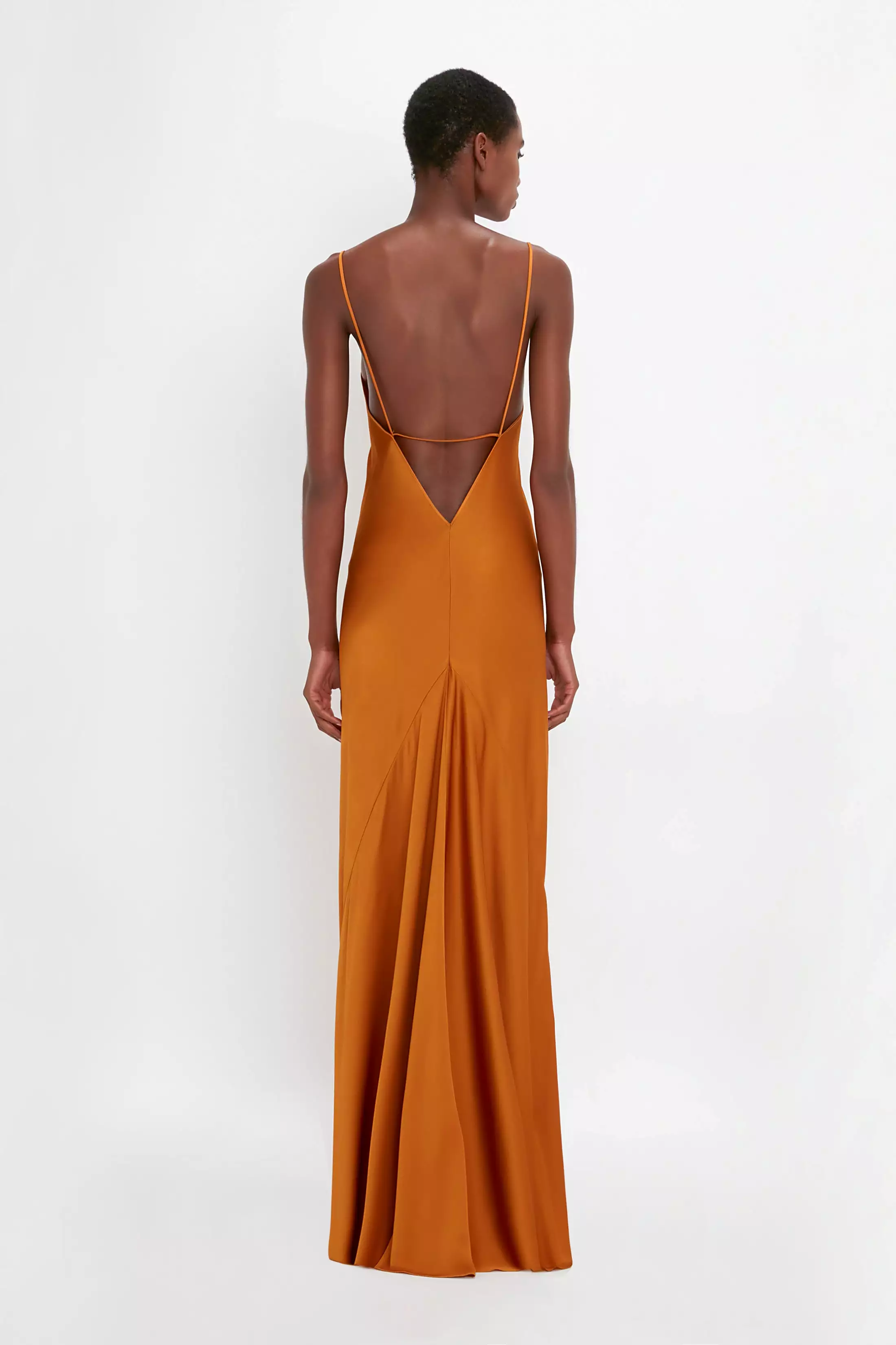 Floor-Length Cami Dress in Ginger