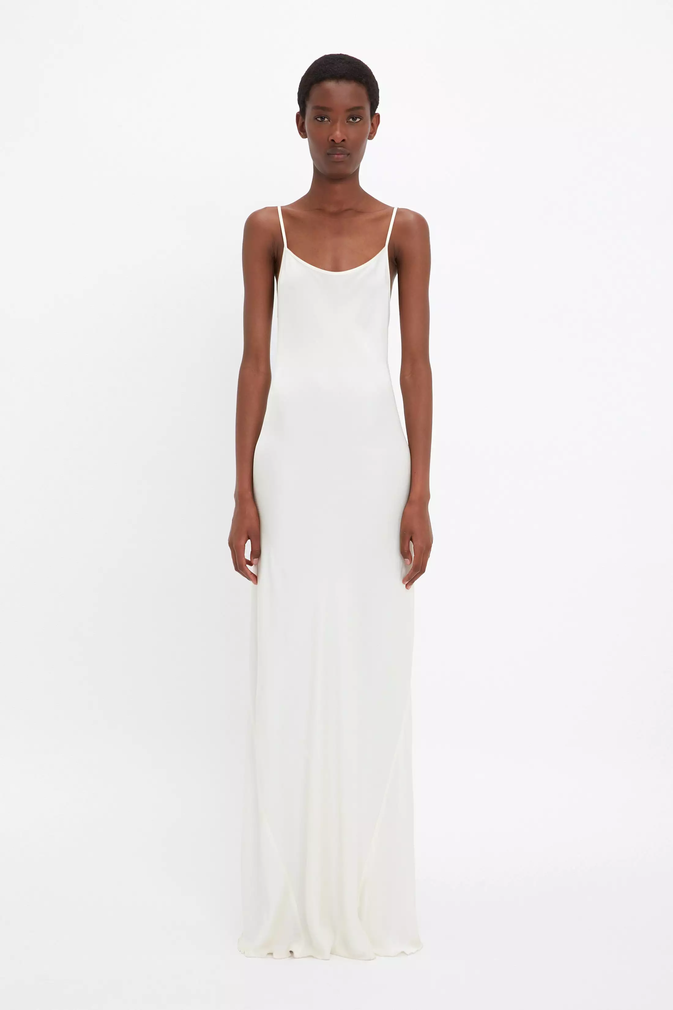 Floor-Length Cami Dress In Ivory