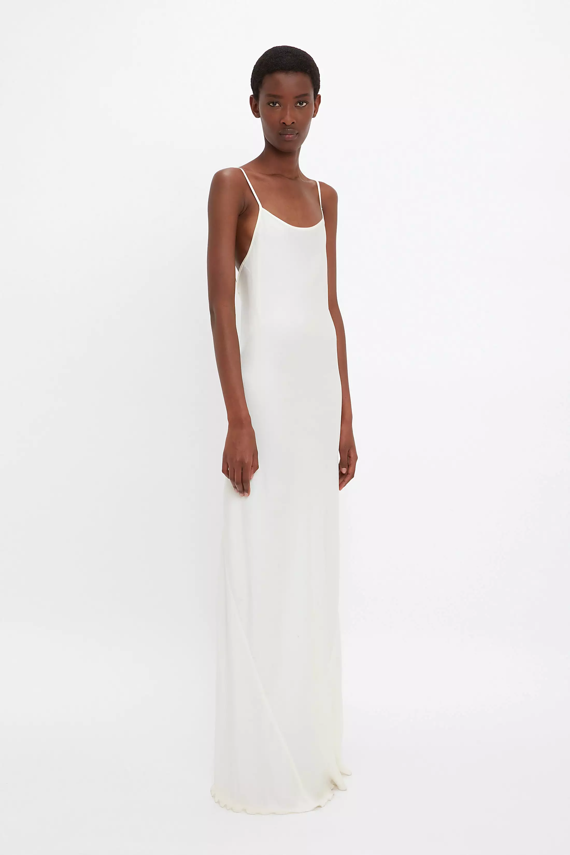 Floor-Length Cami Dress In Ivory