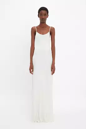 Floor-Length Cami Dress In Ivory