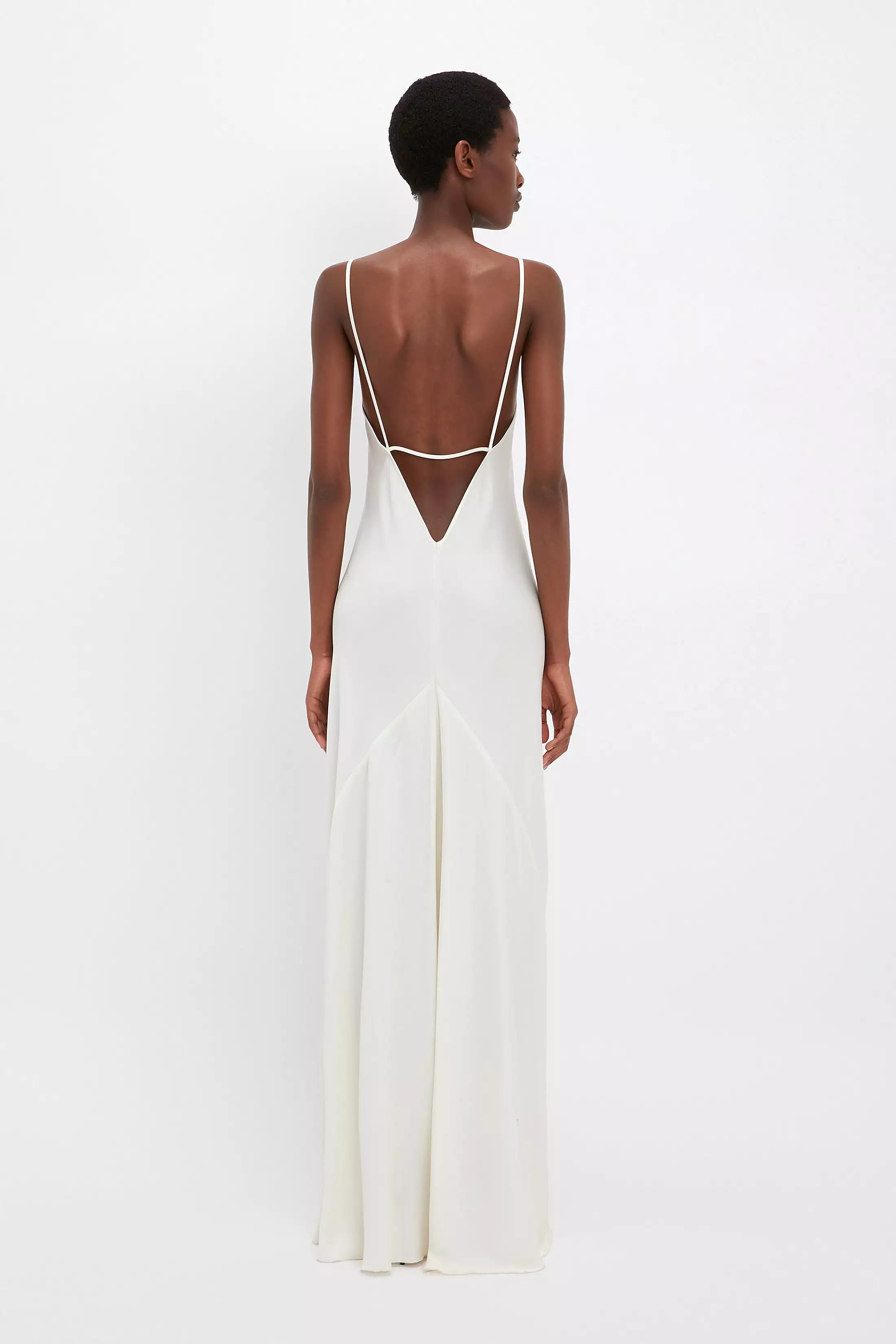 Floor-Length Cami Dress In Ivory