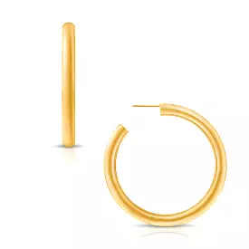 Flora Large Gold Hoop Earrings