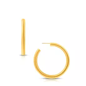 Flora Medium Gold Hoop Earrings