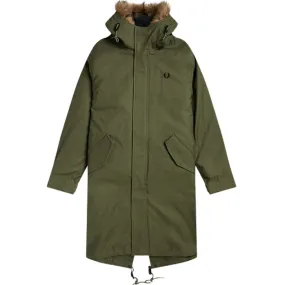 Fred Perry Hooded Parka Green Jacket