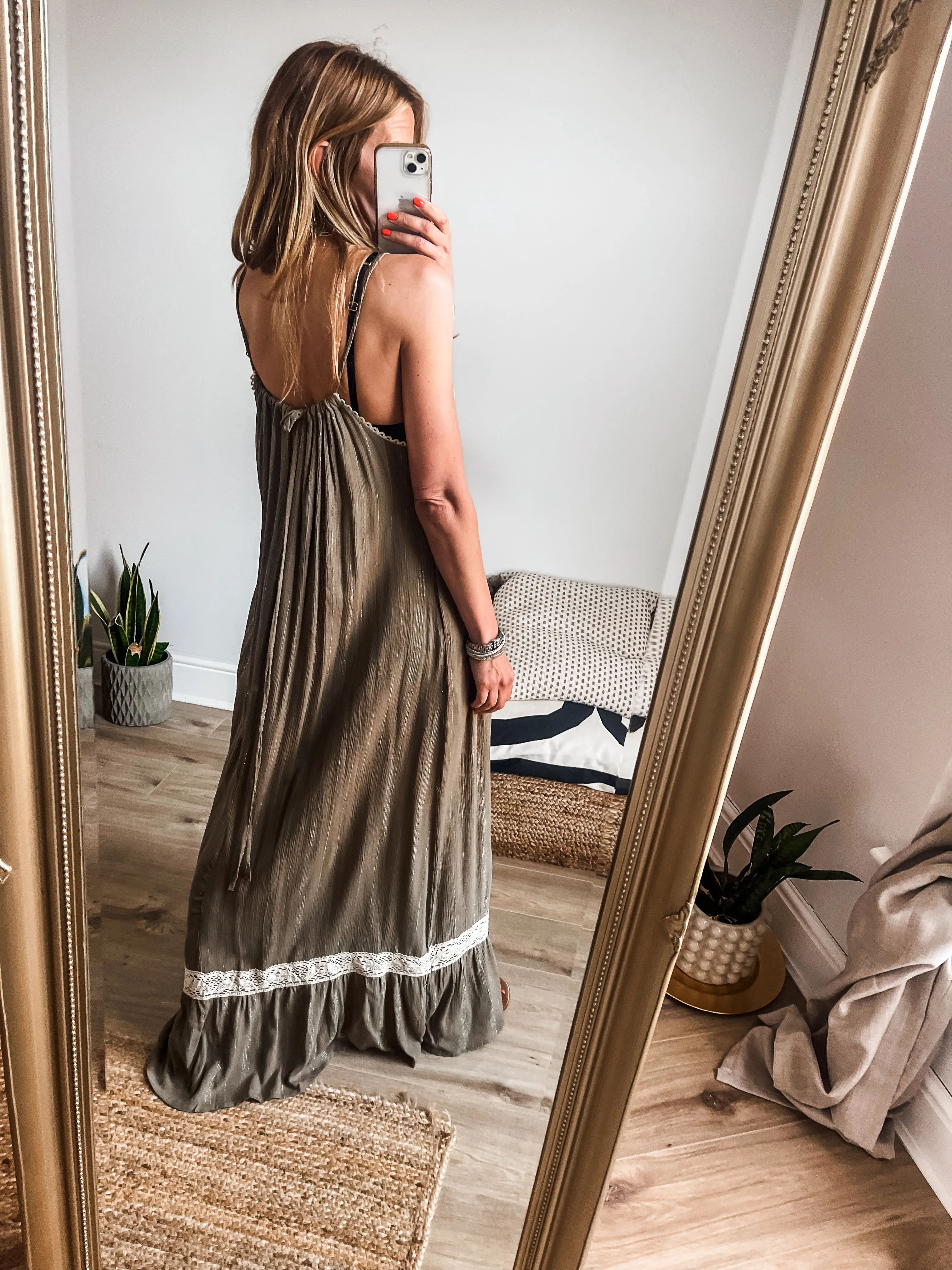 Frill Hem Beach Cami Maxi Dress