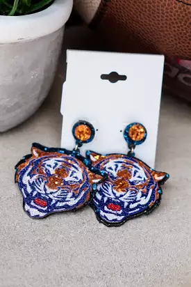 Glitter Tiger Earrings