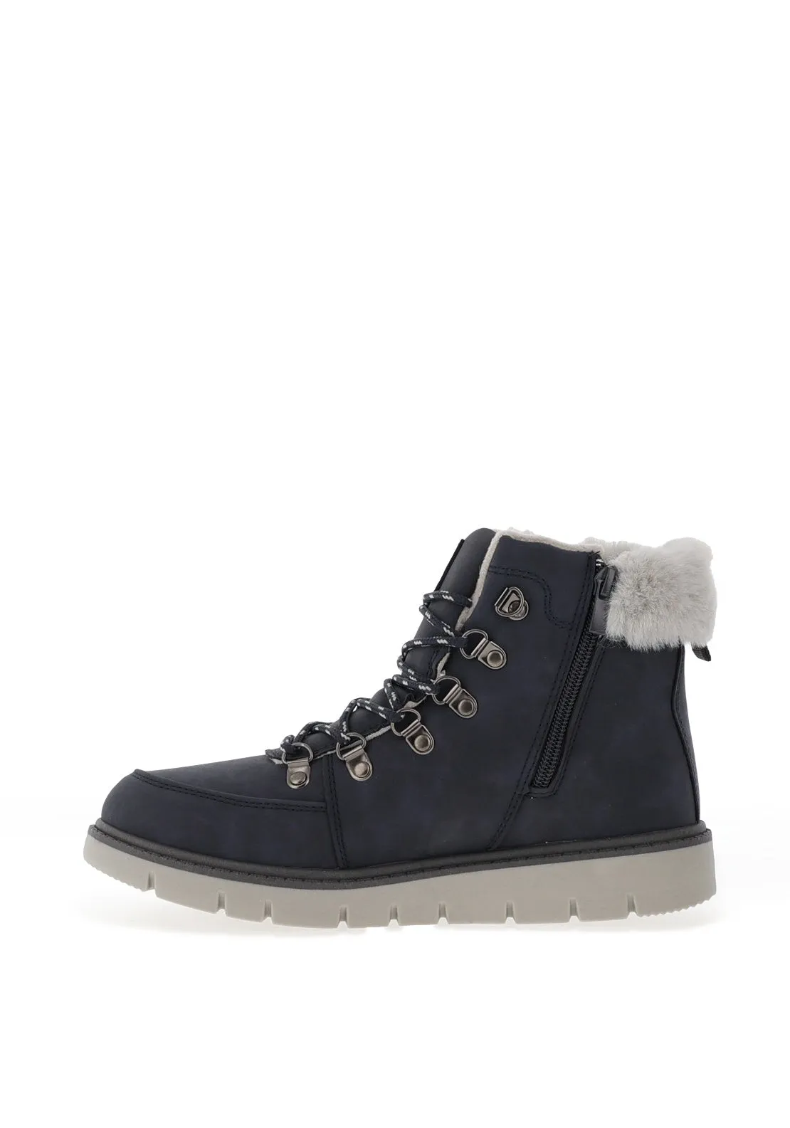 Gordon Jack Everest Faux Fur Lined Ankle Boots, Navy