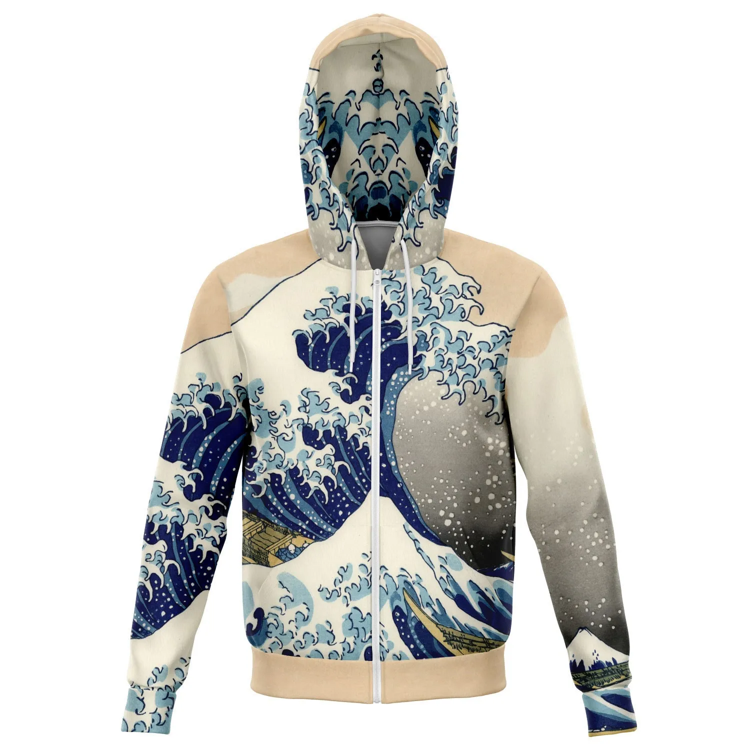 Great Wave off Kanagawa Zip Up Unisex Hoodie