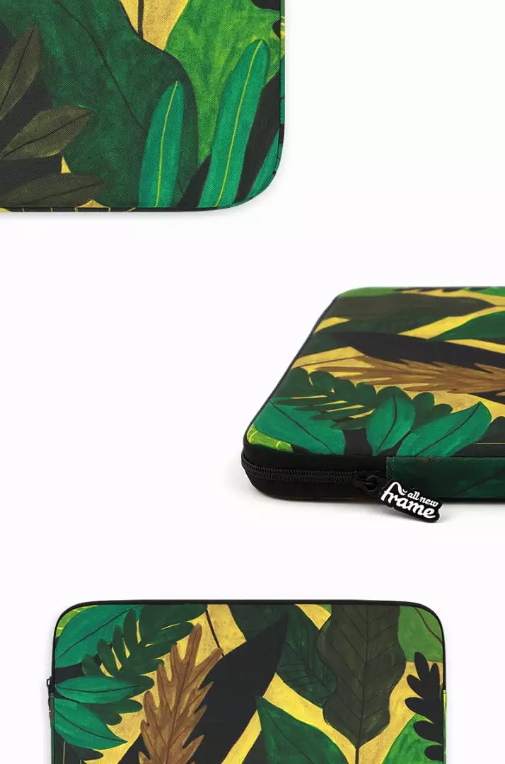 Green Forest Graphic Laptop Sleeves 13 15 inch Cases Protective Covers Handbags Square Pouches Designer Artist Prints Cute Light