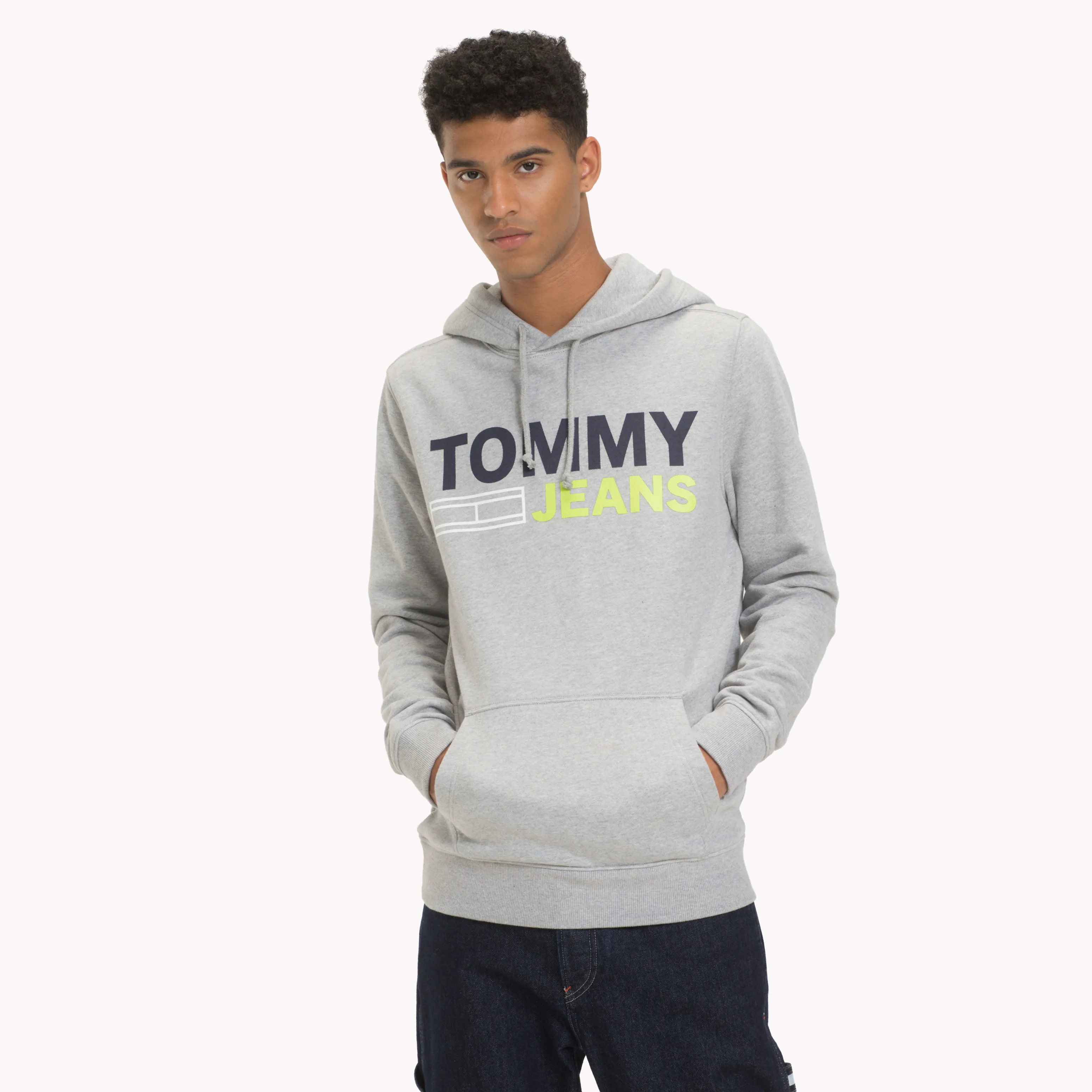 Grey Cotton Logo Hoody | Sweatshirts & Hoodies | Tommy Hilfiger