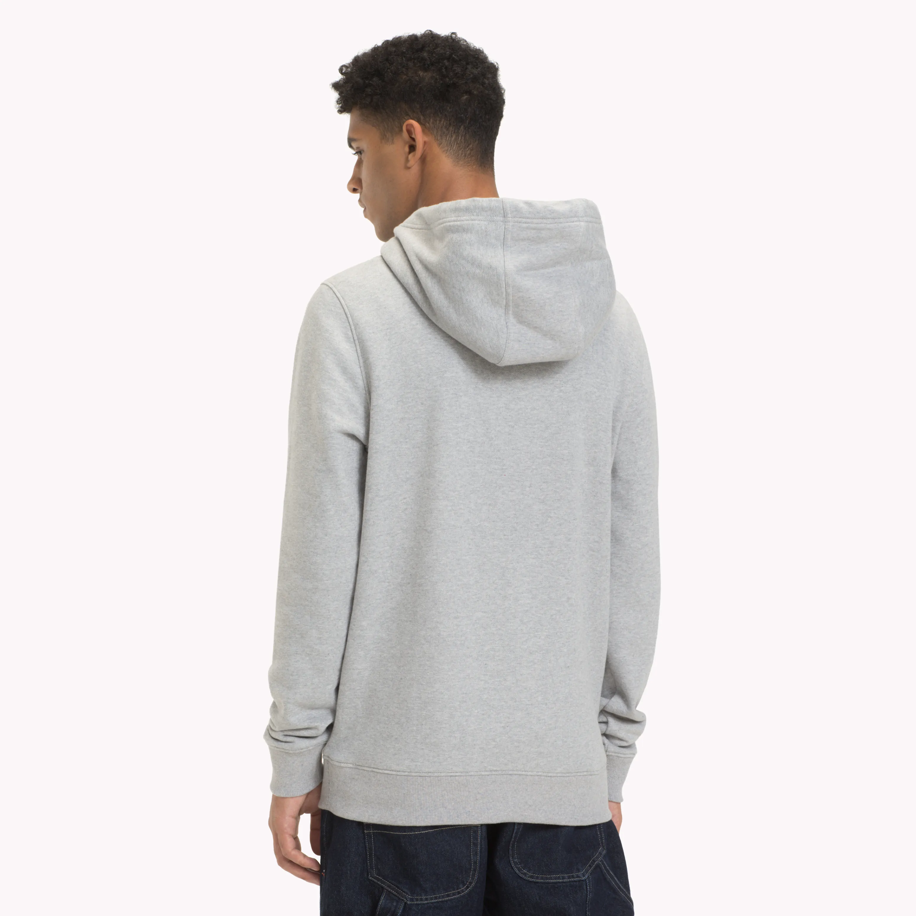 Grey Cotton Logo Hoody | Sweatshirts & Hoodies | Tommy Hilfiger