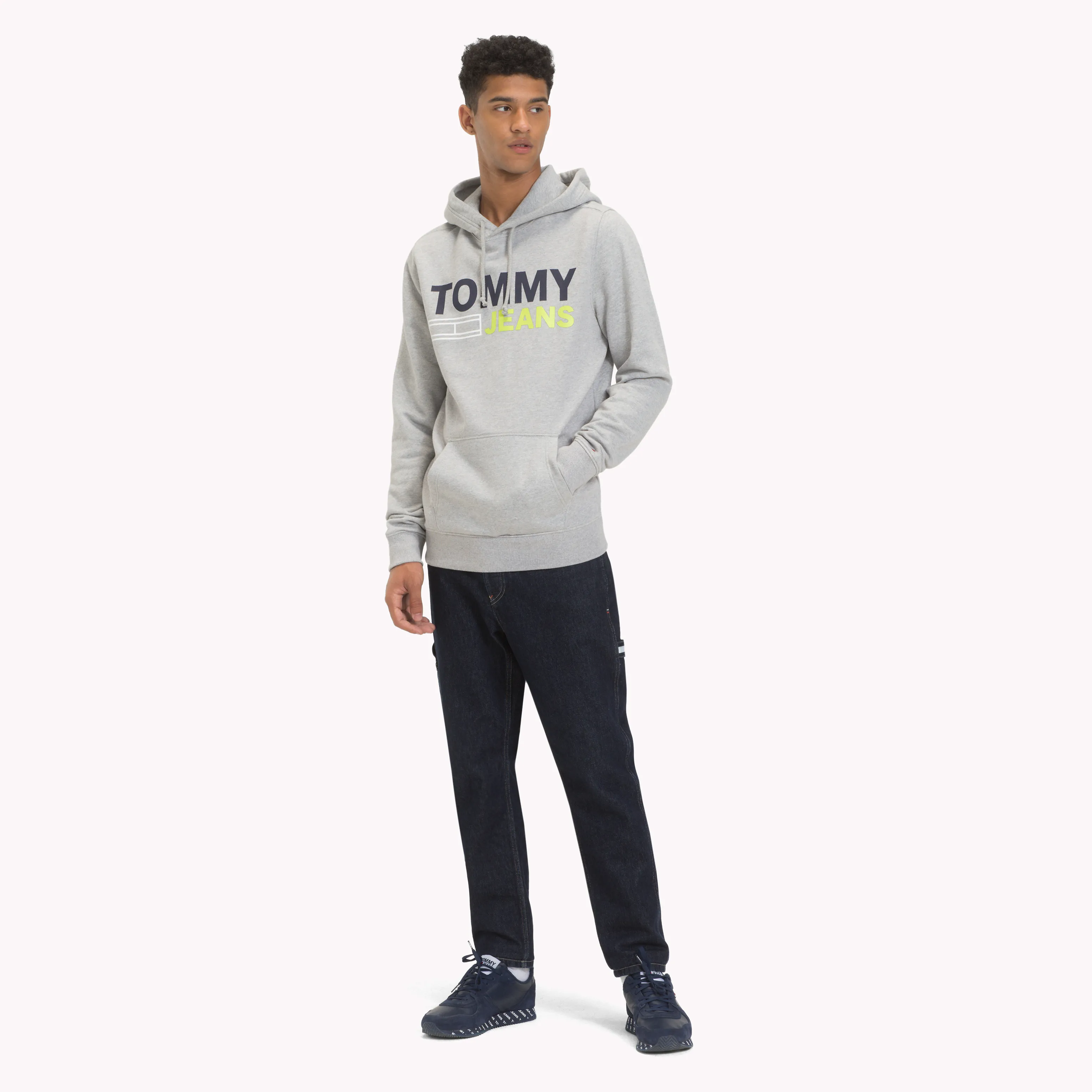 Grey Cotton Logo Hoody | Sweatshirts & Hoodies | Tommy Hilfiger