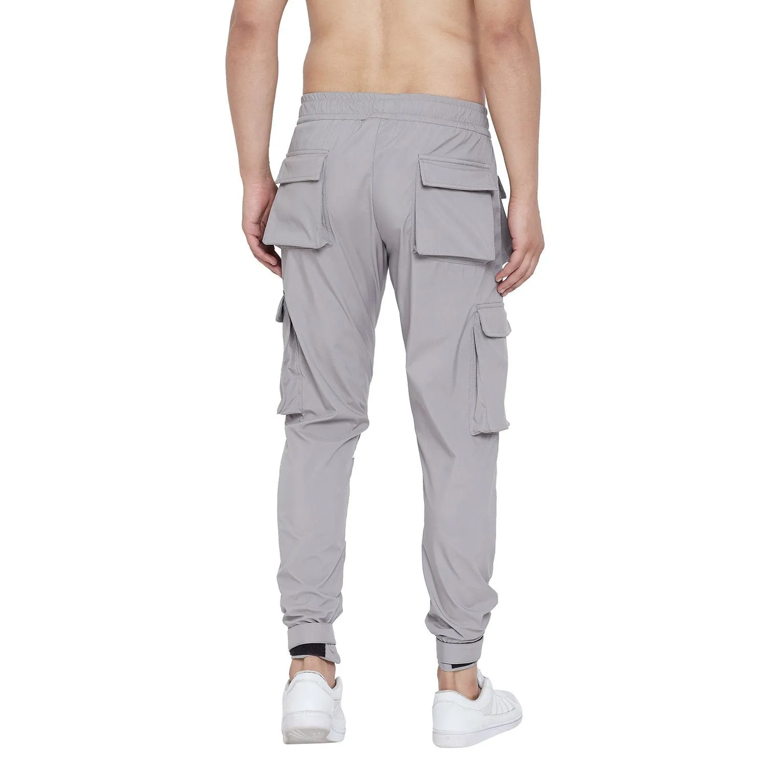 Grey Nylon Cargo Pocket Trackpant