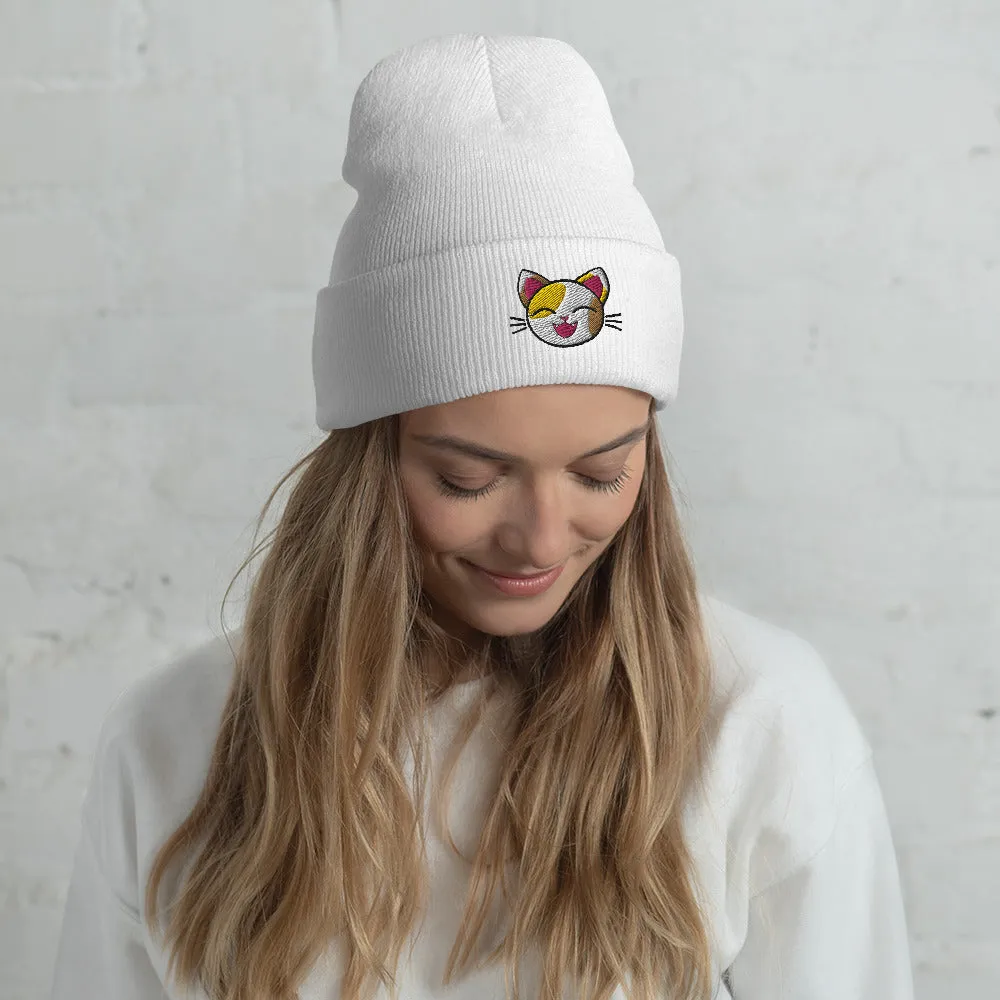 Happy Lucky Cat Cuffed Beanie