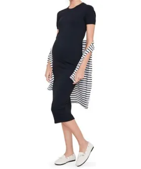 Hatch Collection Eliza Maternity Midi T-Shirt Dress