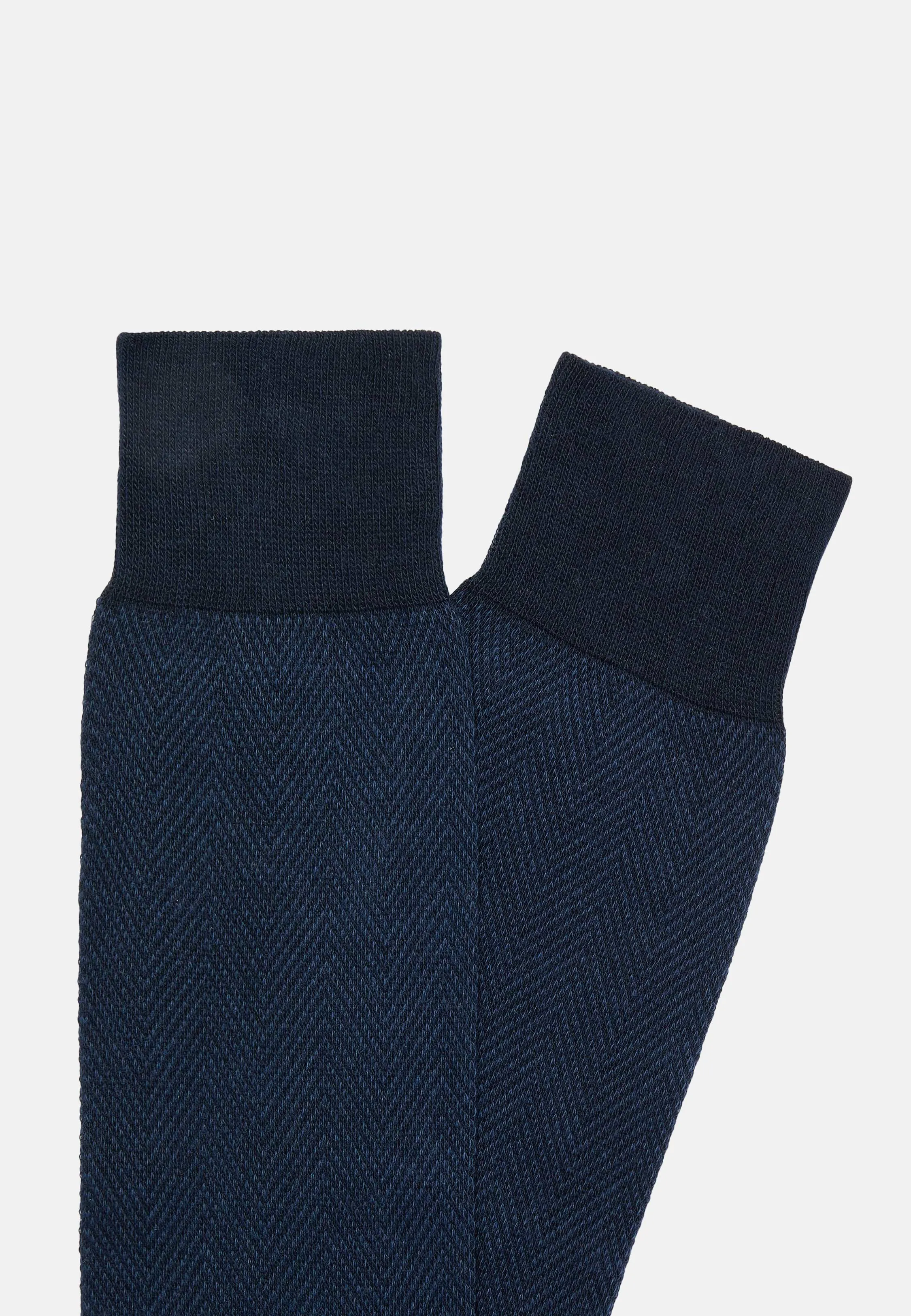 Herringbone Pattern Socks In Organic Cotton