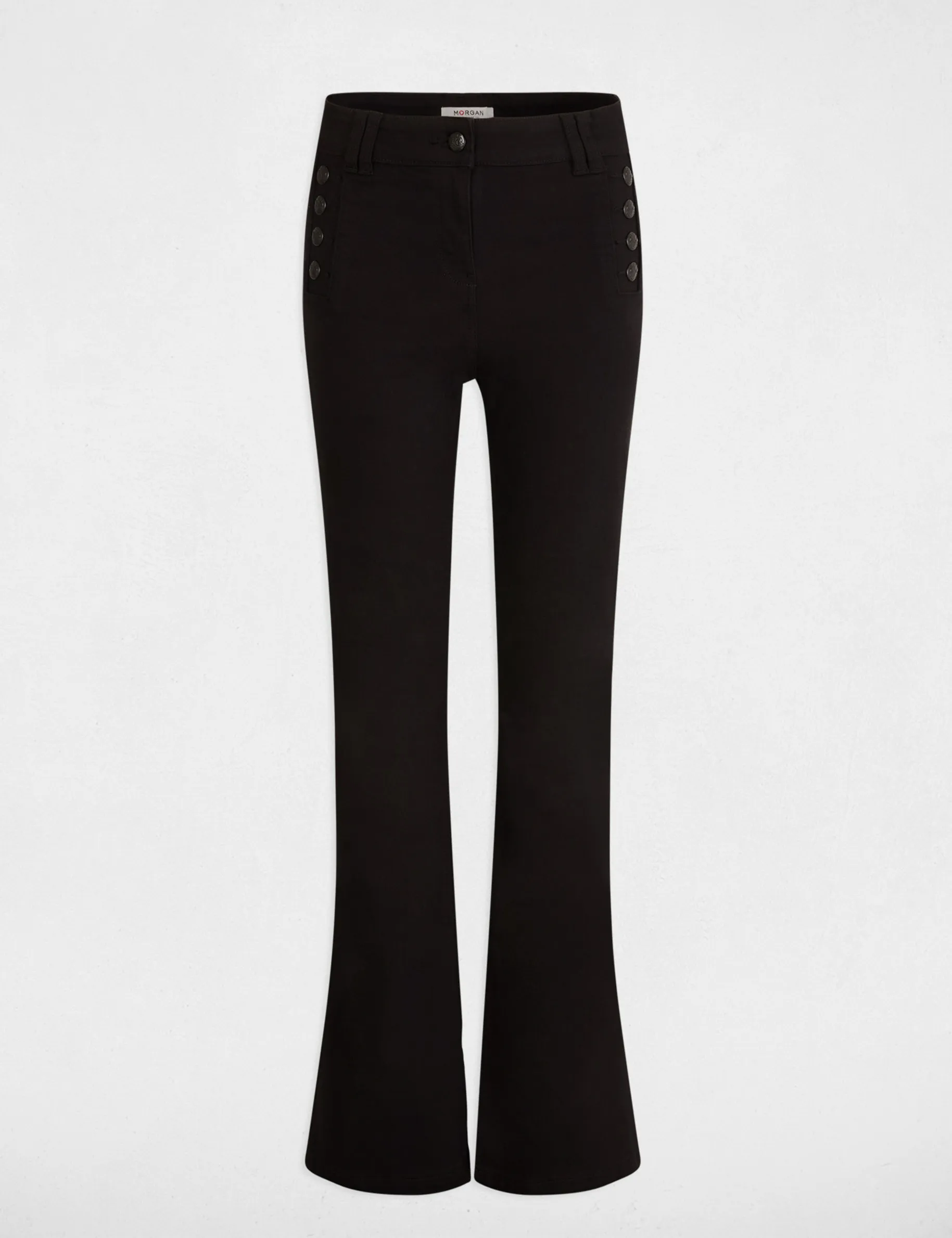 High-waisted flare jeans black women