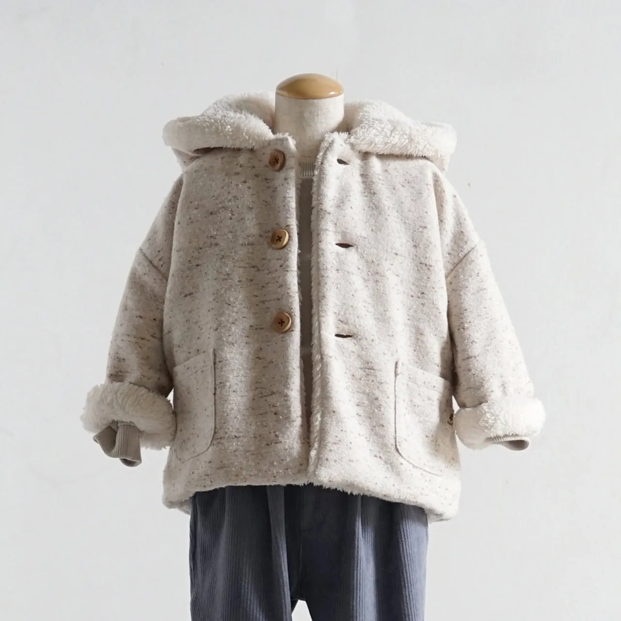 Hoppetta Reversible Coat 21FW Ibory