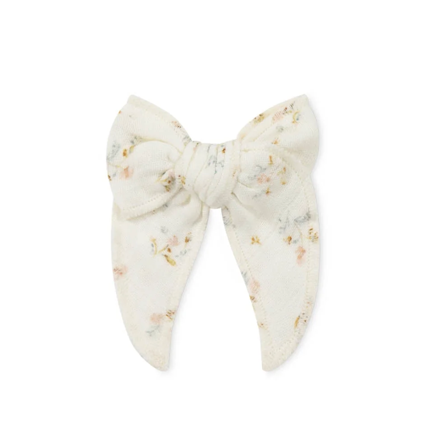 Jamie Kay - Organic Cotton Muslin Bow in Nina Watercolour Floral