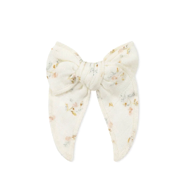 Jamie Kay - Organic Cotton Muslin Bow in Nina Watercolour Floral