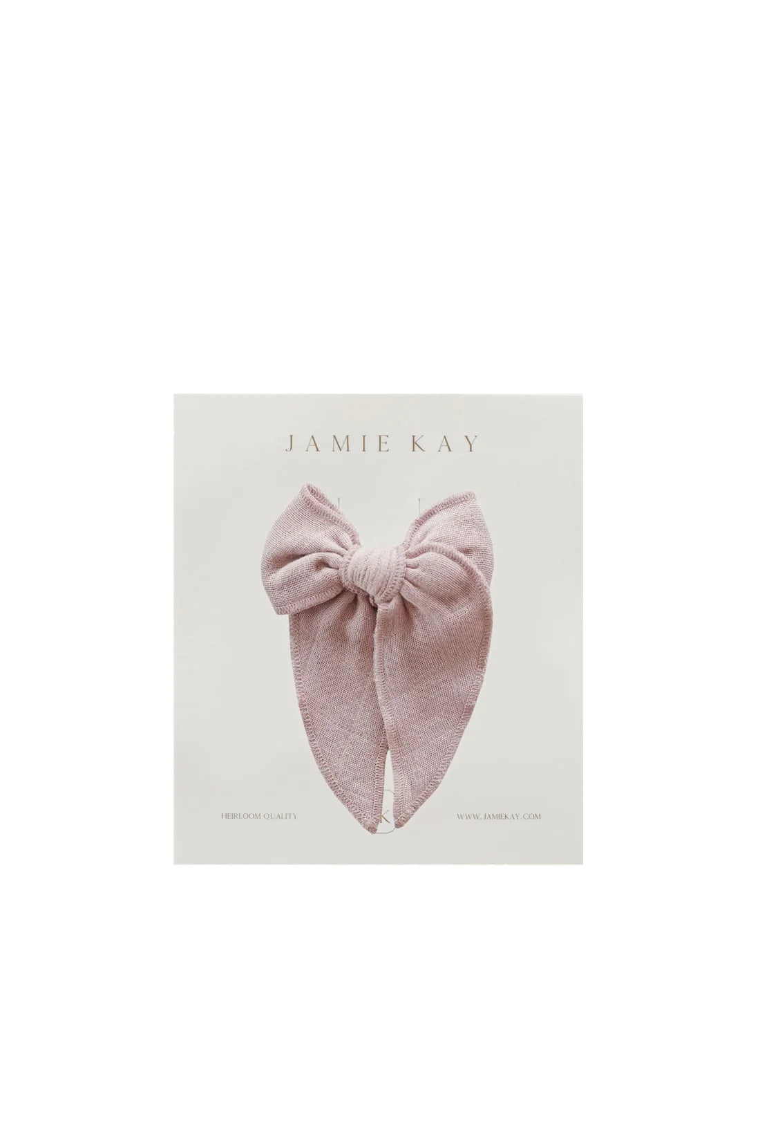 JAMIE KAY Organic Cotton Muslin Bow - Mauve Shadow