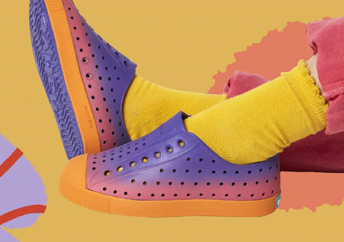 Jefferson Kid's EVA Sugarlite Ombre Shoe - Ultra Violet/ Apricot Orange/ Ultra Dazzle Ombre