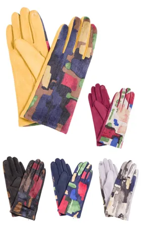 JG840 Multi-Colored Faux Suede Screen-Touch Gloves  (12prs Pack)