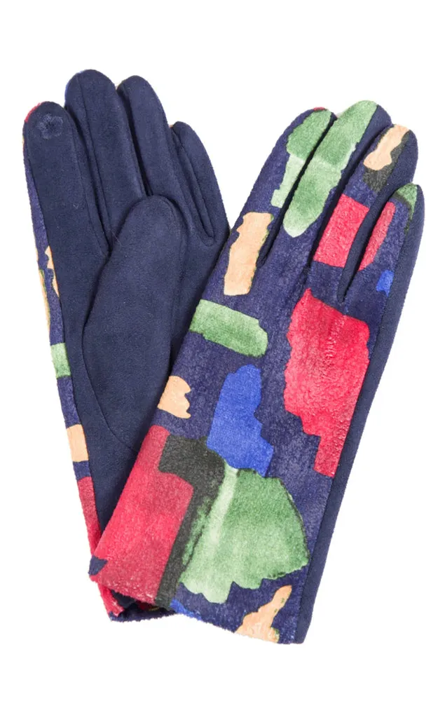 JG840 Multi-Colored Faux Suede Screen-Touch Gloves  (12prs Pack)