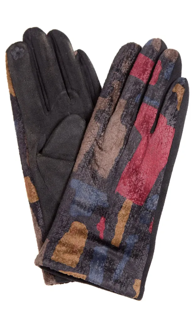 JG840 Multi-Colored Faux Suede Screen-Touch Gloves  (12prs Pack)