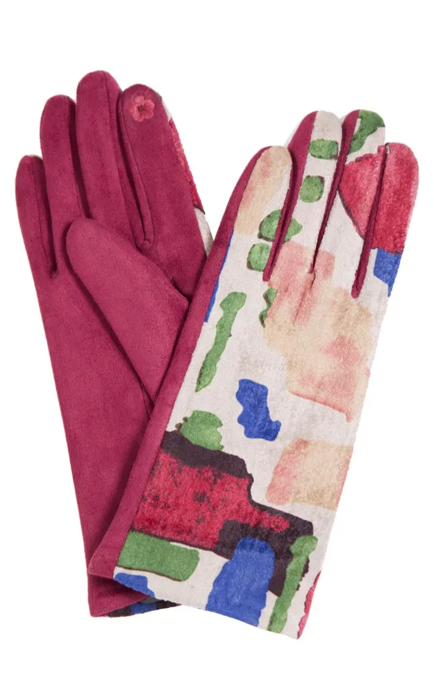 JG840 Multi-Colored Faux Suede Screen-Touch Gloves  (12prs Pack)