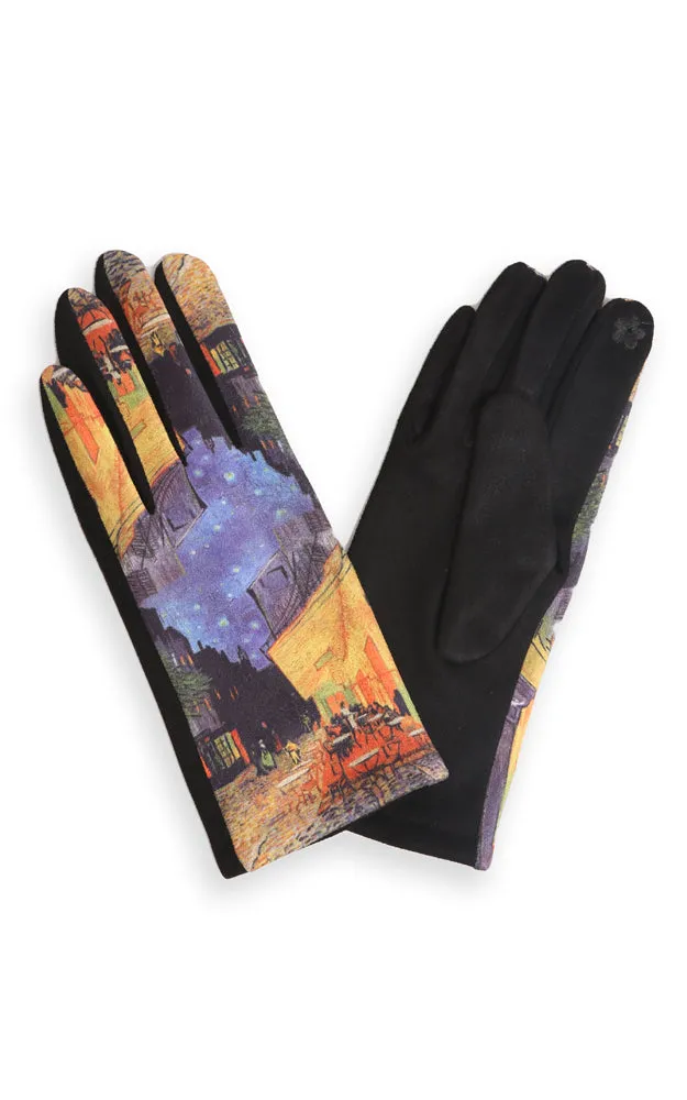 JG865 Painting Inspired Pattern Screen Touch Gloves (12prs Pack)