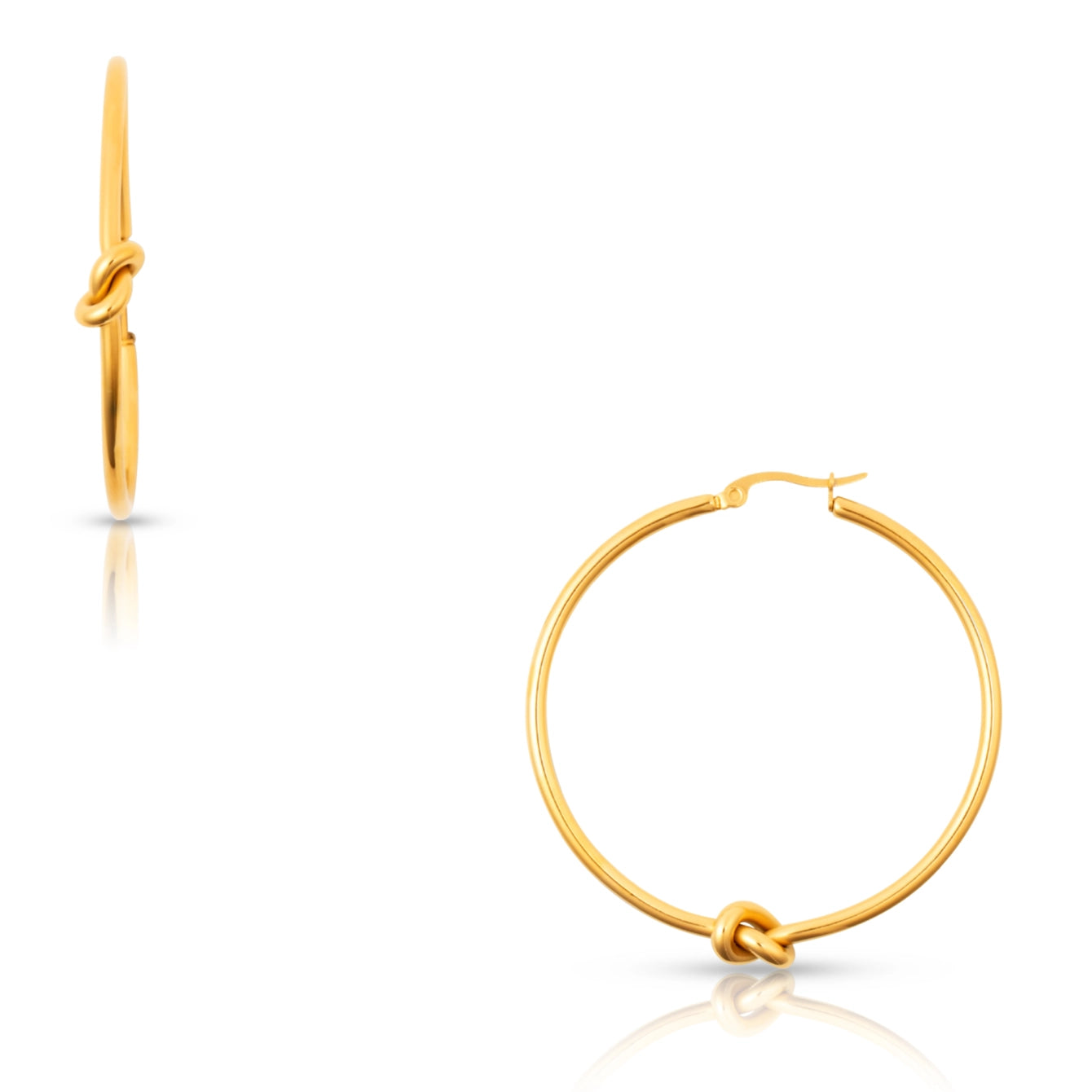 Kai Knotted Gold Hoop Earrings