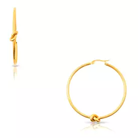 Kai Knotted Gold Hoop Earrings