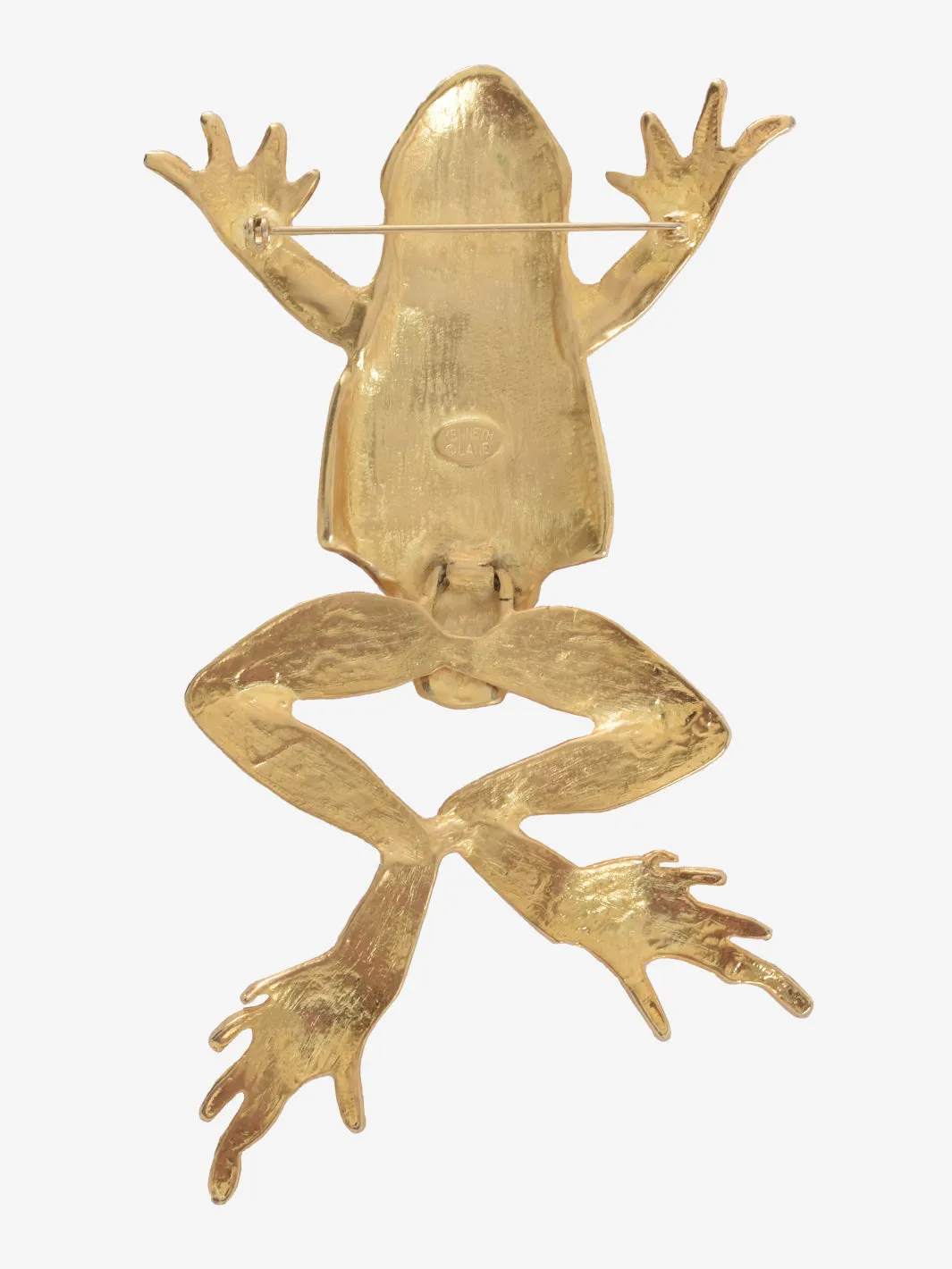 Kenneth Jay Lane Golden Frog Brooch