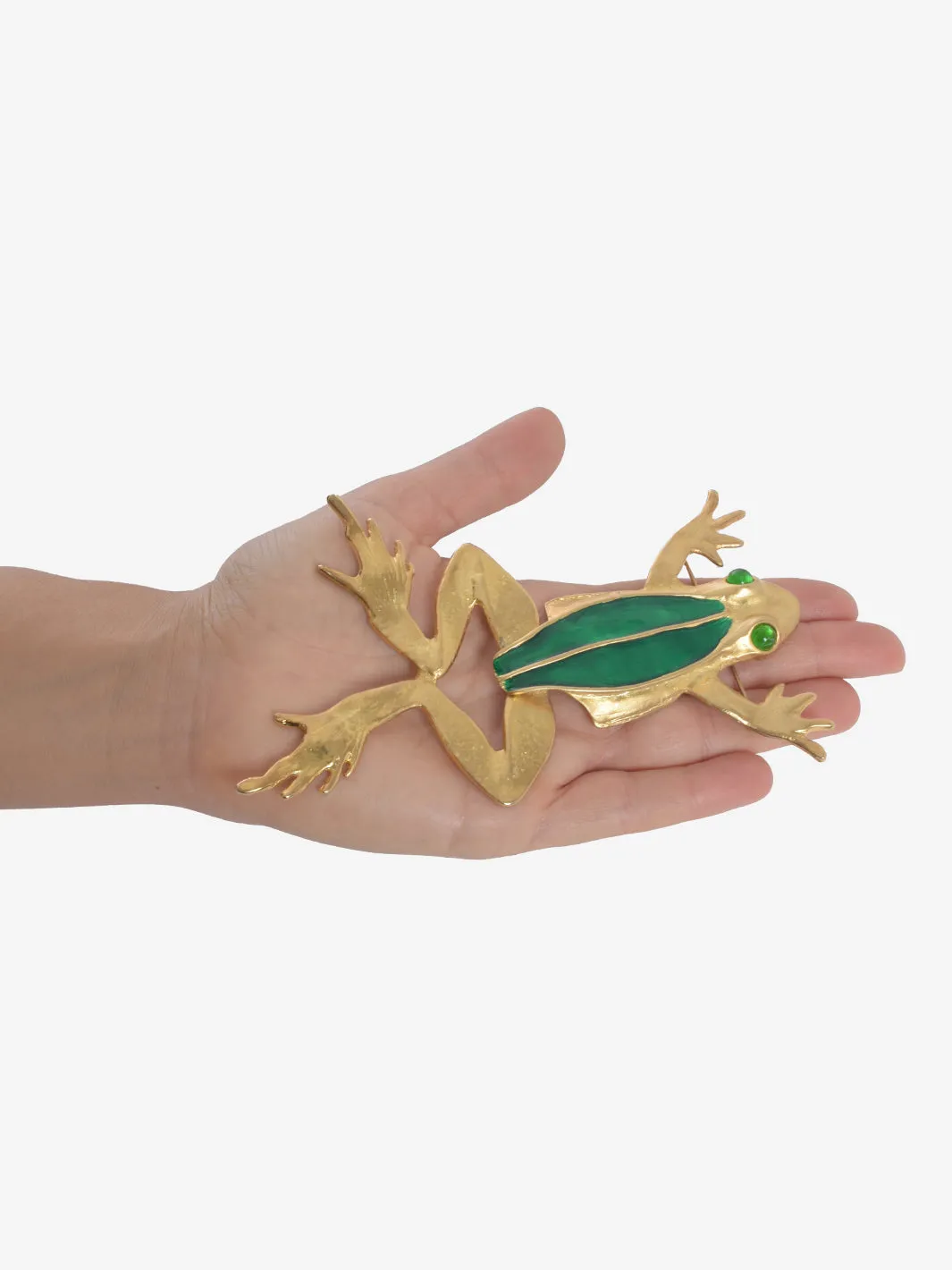 Kenneth Jay Lane Golden Frog Brooch