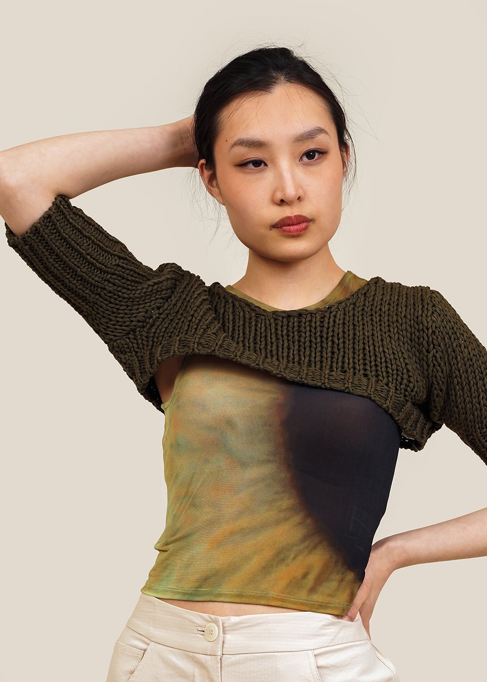 Khaki Green Odile Top