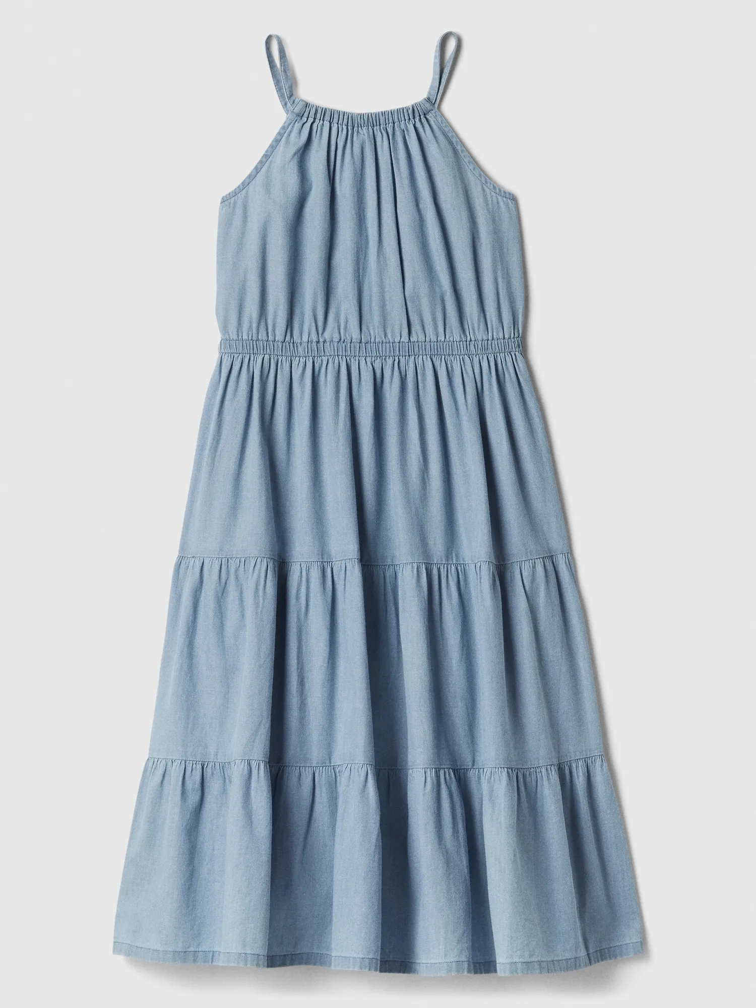 Kids Tiered Eyelet Midi Dress