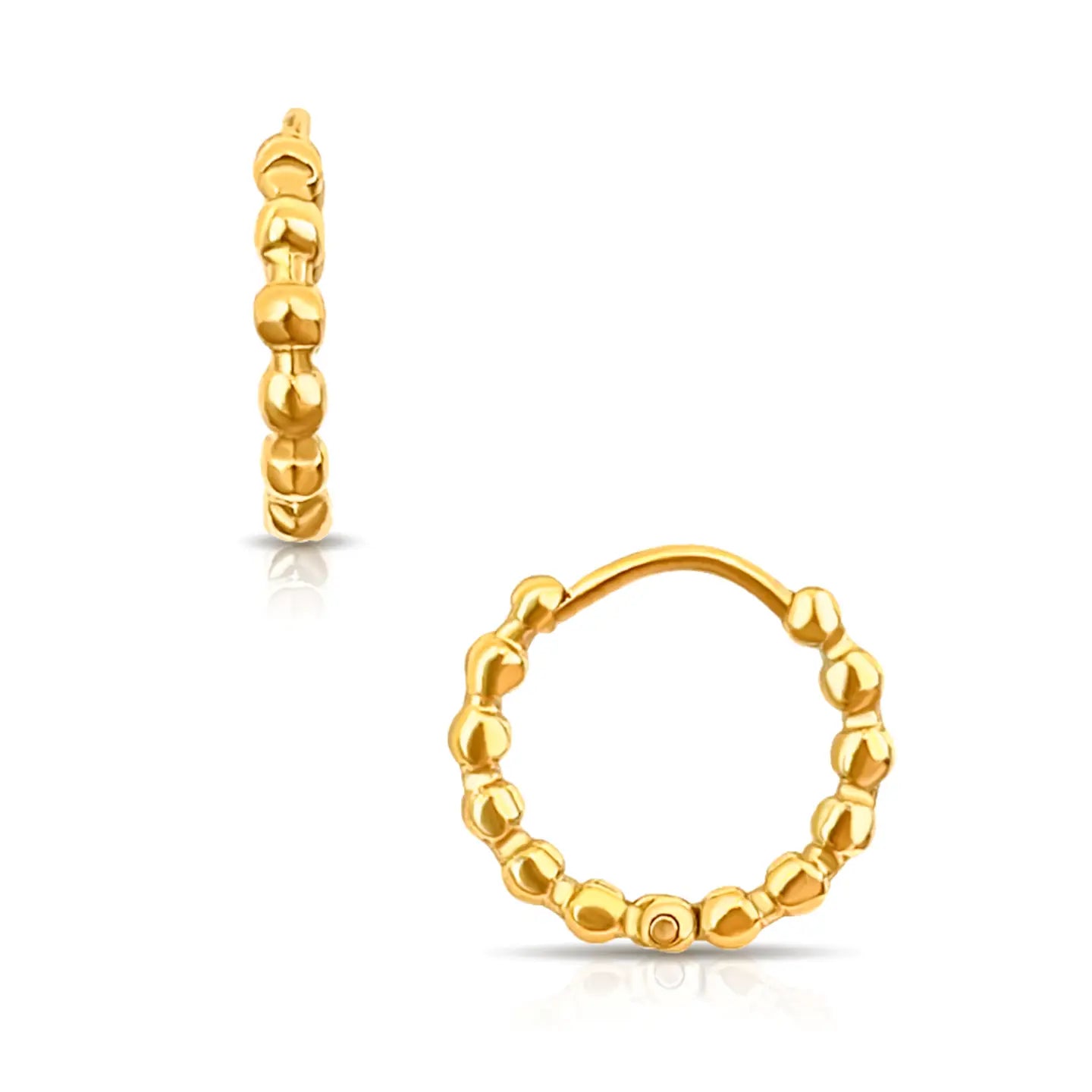 Lamora Beaded Mini Hoop Earrings