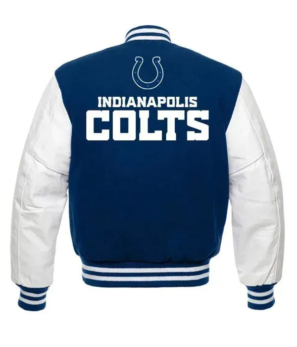 Letterman Indianapolis Colts Blue and White Varsity Jacket