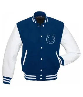 Letterman Indianapolis Colts Blue and White Varsity Jacket