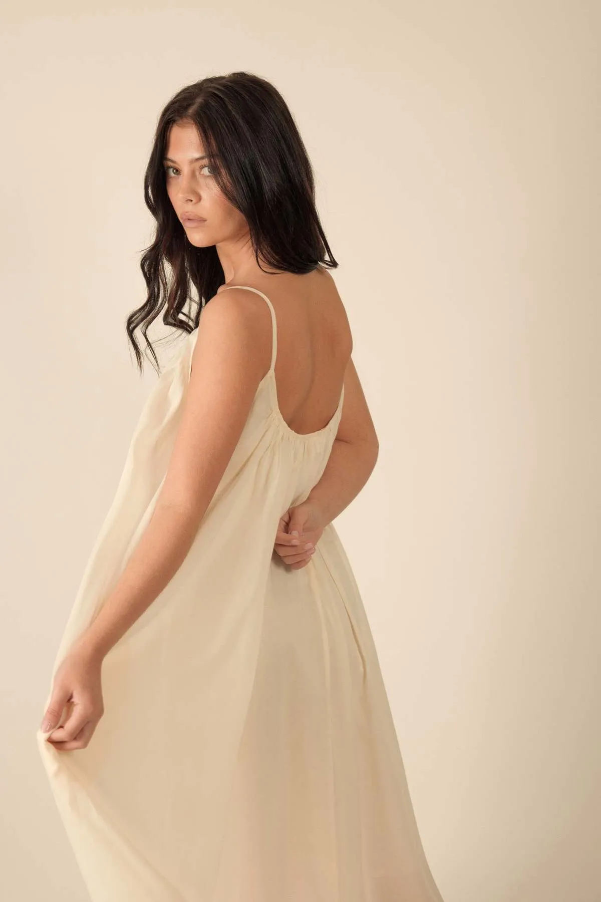 Low Back Cami Dress - Ecro