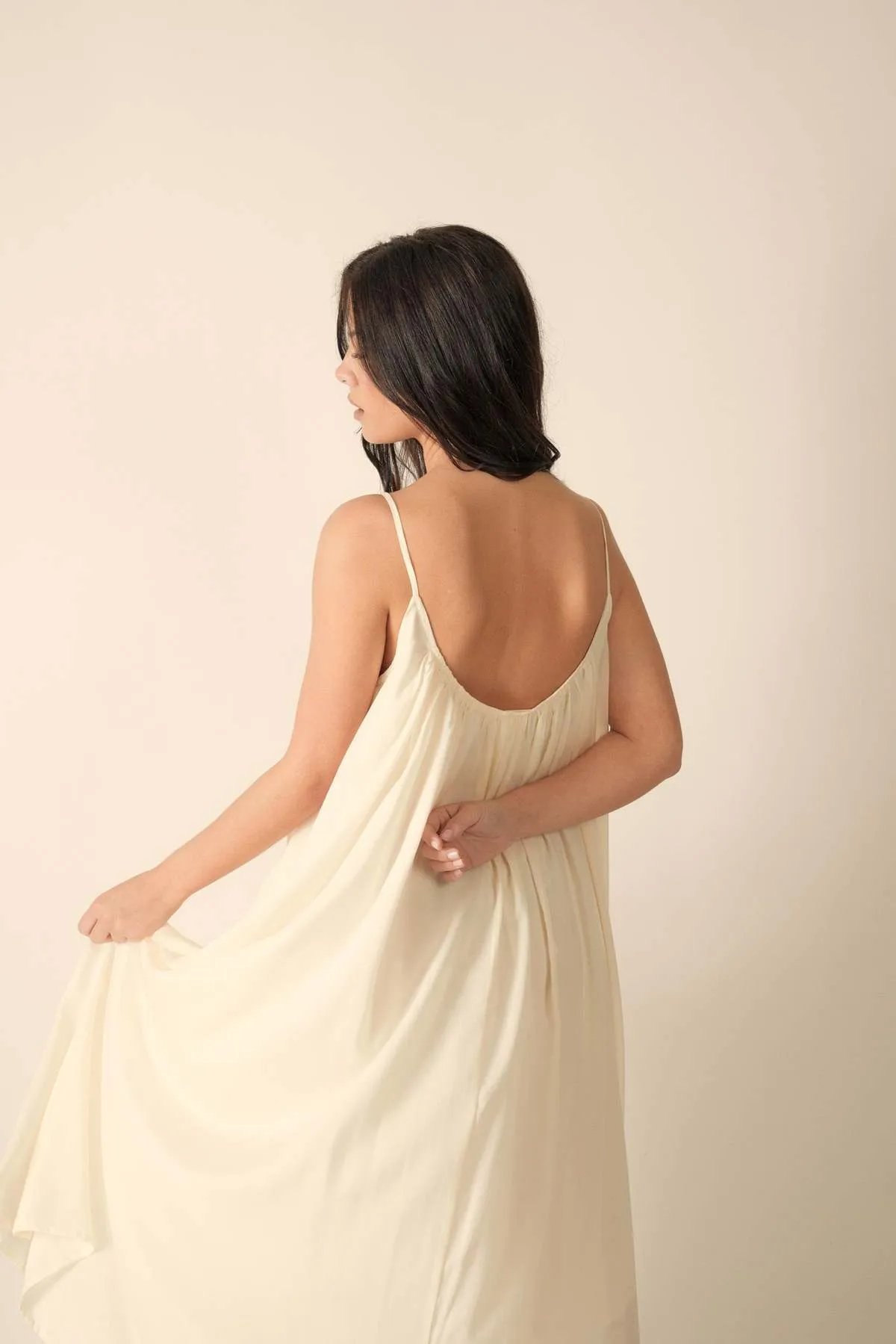 Low Back Cami Dress - Ecro