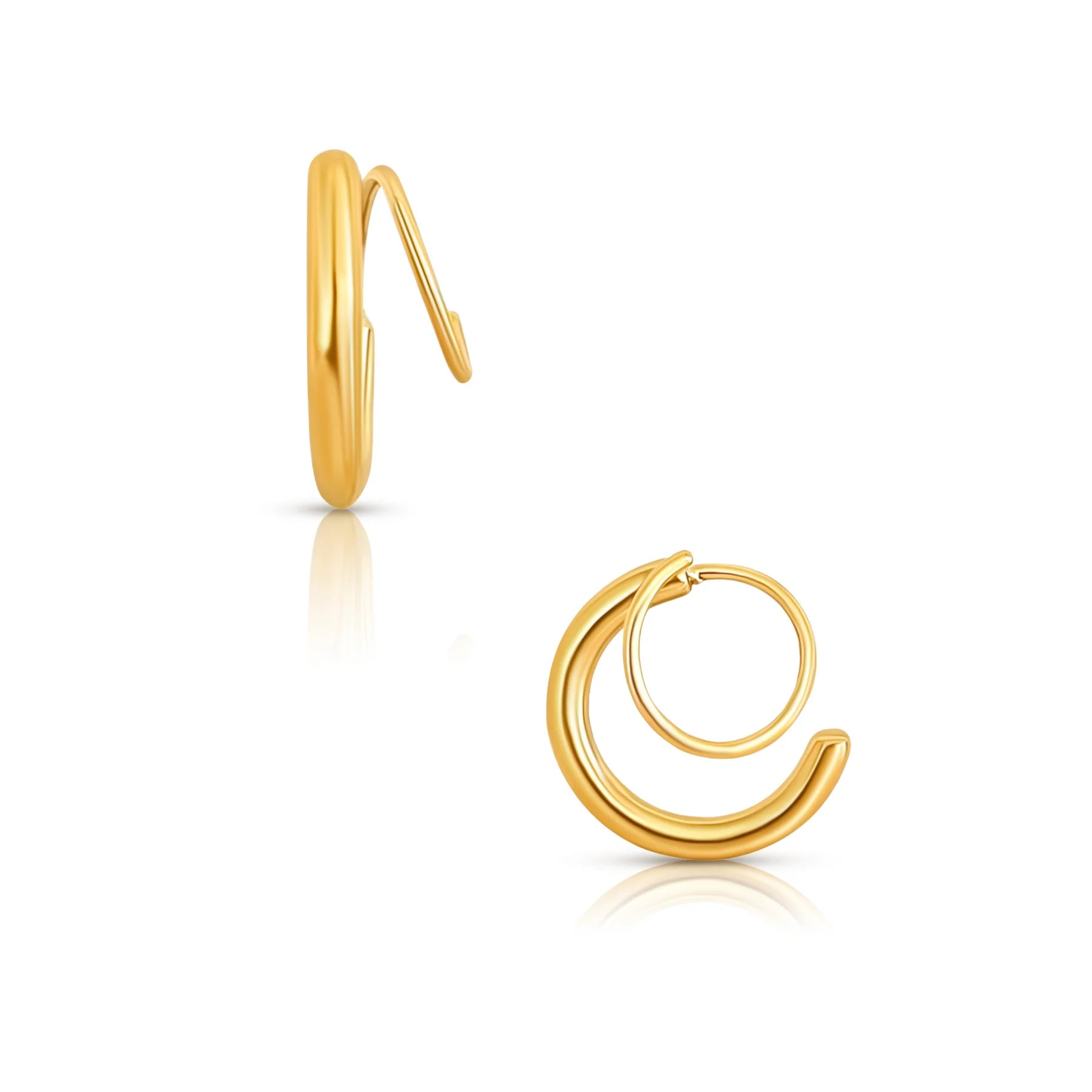 Maisie Spiral Gold Earrings