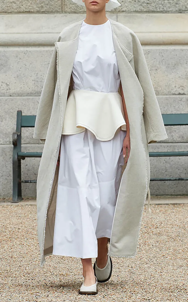 Mark Kenly Domino Tan Como Pleated Coat