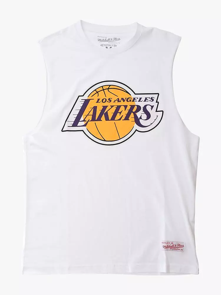 Mitchell & Ness LA Lakers Retro Muscle Tank - White