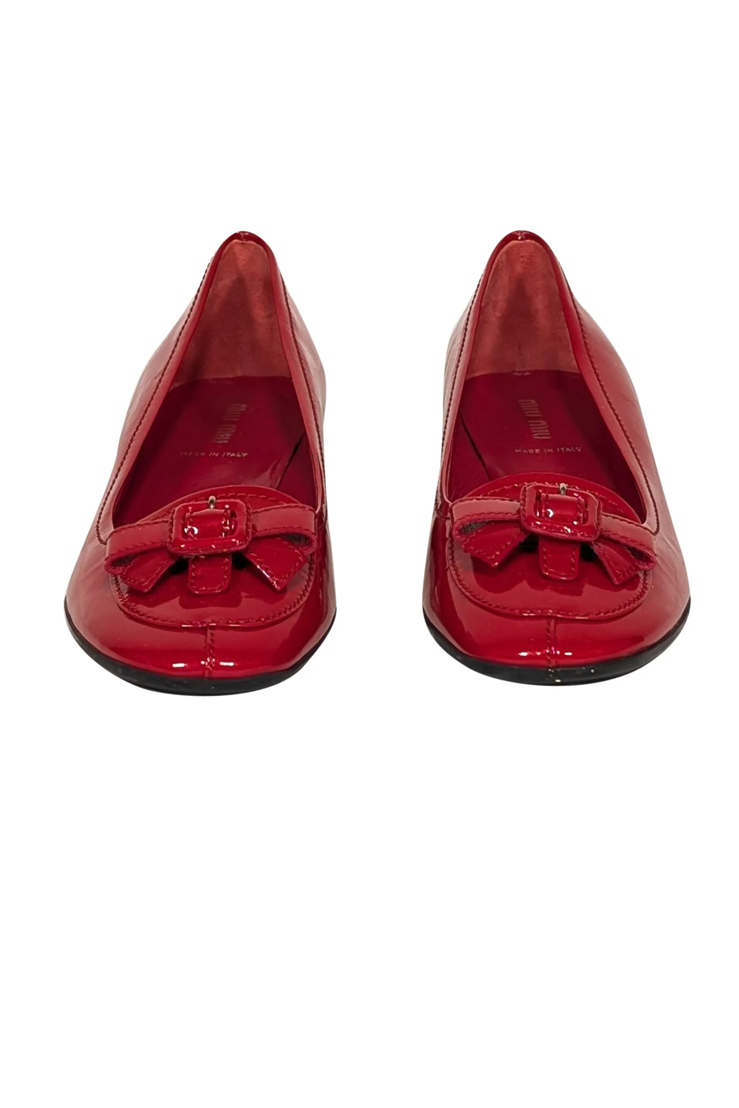 Miu Miu - Red Patent Leather Loafers Sz 8