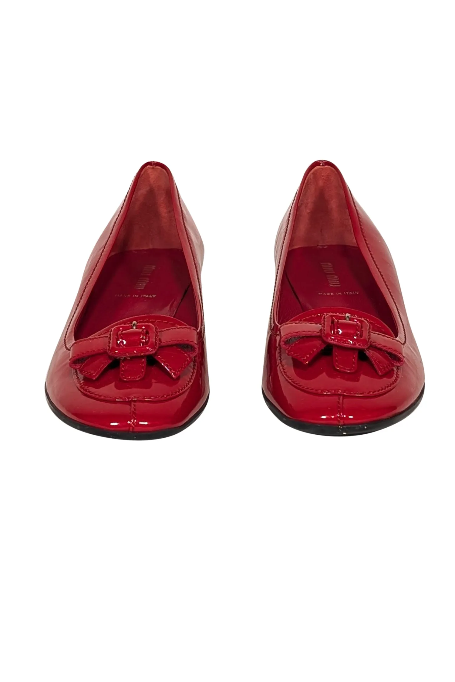 Miu Miu - Red Patent Leather Loafers Sz 8