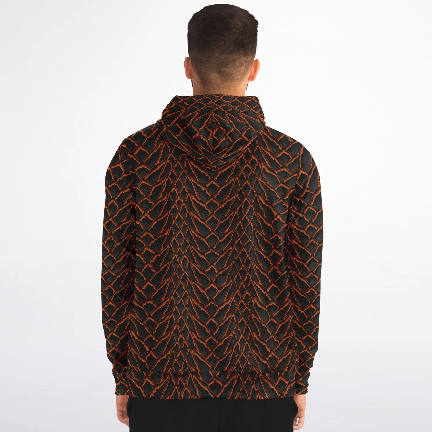 Molten Dragon Scale Zip Up Hoodie