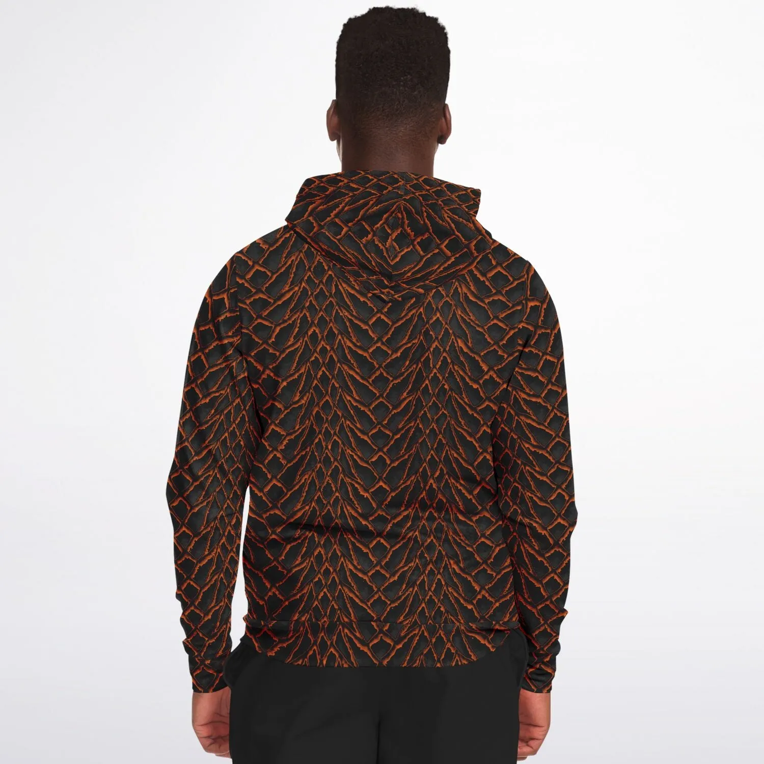 Molten Dragon Scale Zip Up Hoodie