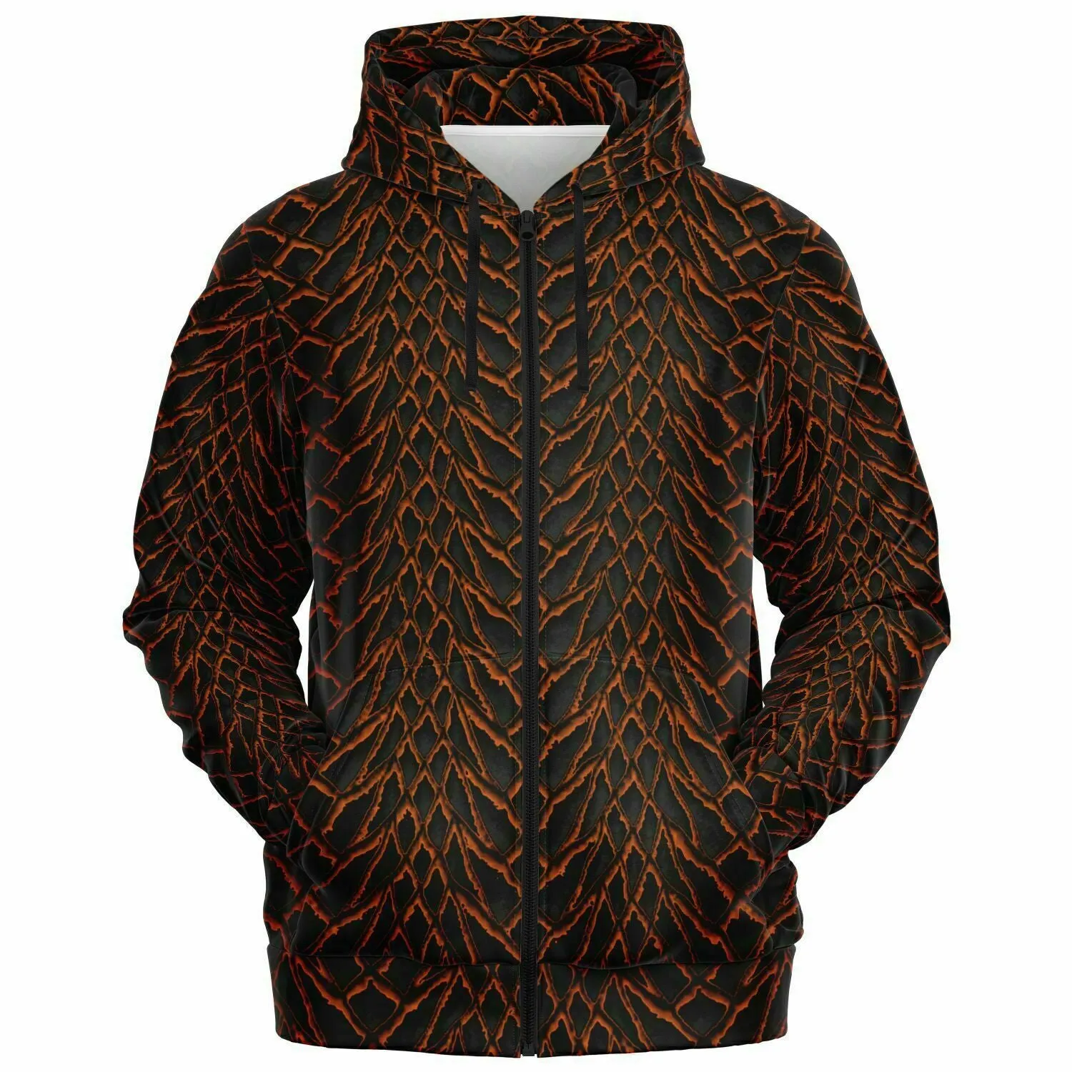 Molten Dragon Scale Zip Up Hoodie